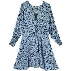 Wild Fable Long Sleeve Floral Print Midi Dress